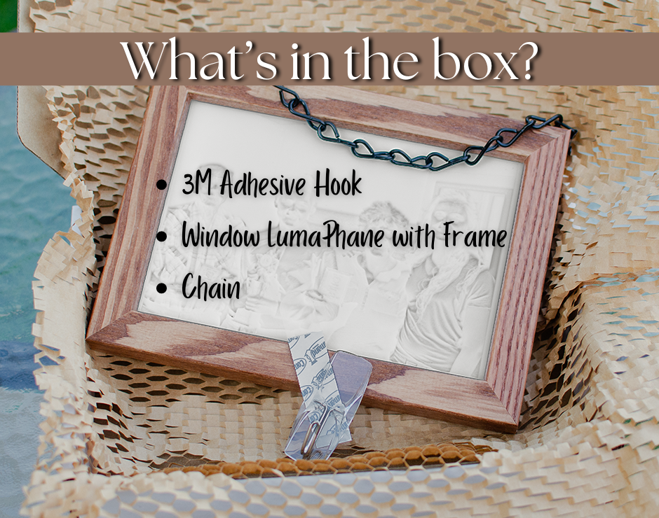 Custom lithophane in wooden frame to hang on a window what's in the box 4x6